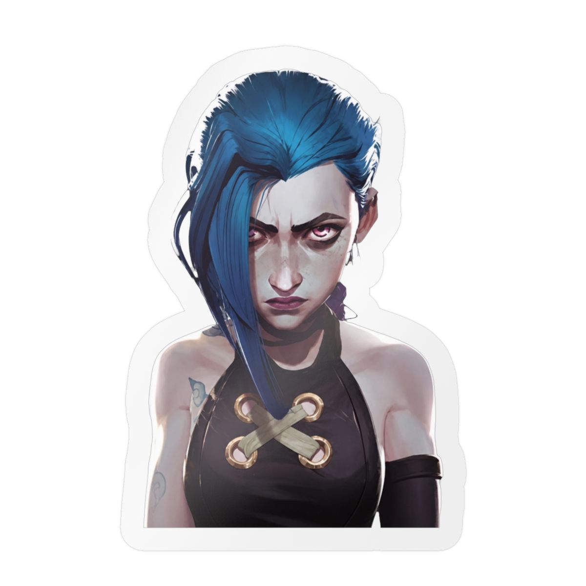 Angry Jinx Arcane Sticker Decal Stickers Car Laptop 5.5"x5.5" - alternate angle 4, merchandise
