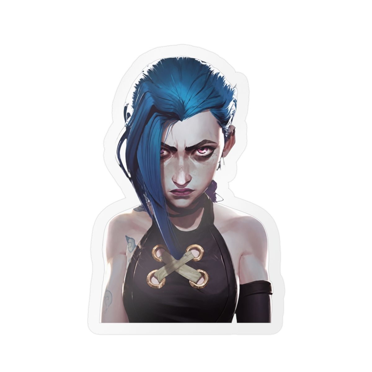 Angry Jinx Arcane Sticker Decal Stickers Car Laptop 5.5"x5.5" - alternate angle 5, merchandise