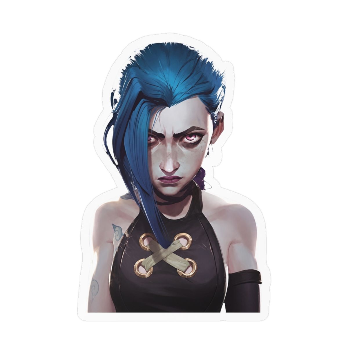 Angry Jinx Arcane Sticker Decal Stickers Car Laptop 5.5"x5.5" - alternate angle 2, merchandise
