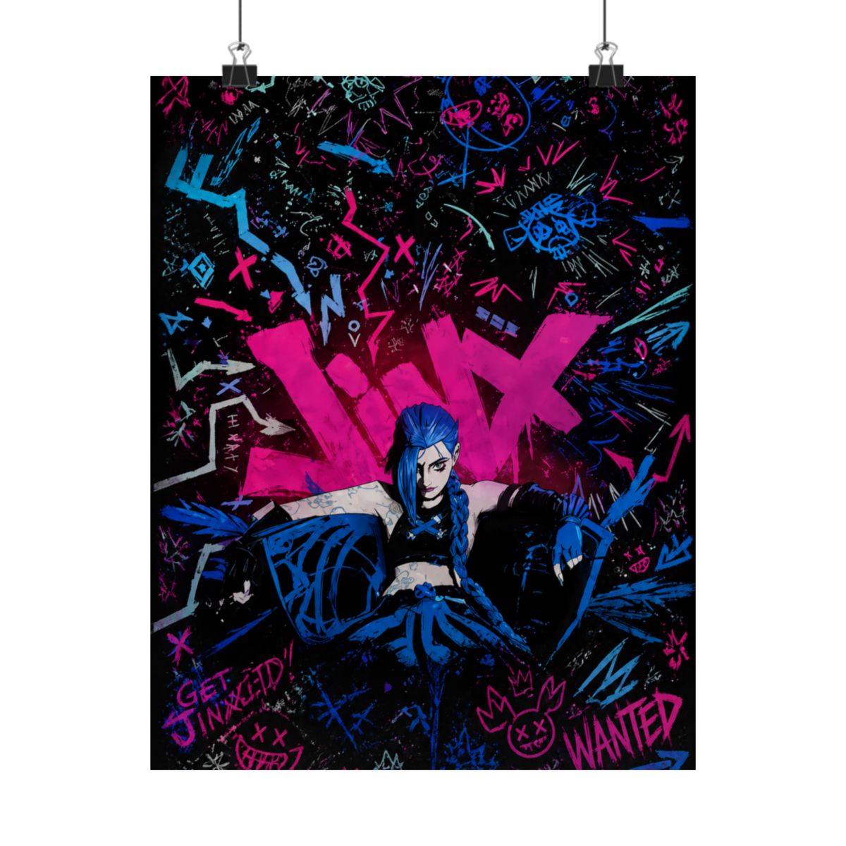 Arcane Jinx Graffiti Displate Metal Poster - alternate angle 5, merchandise