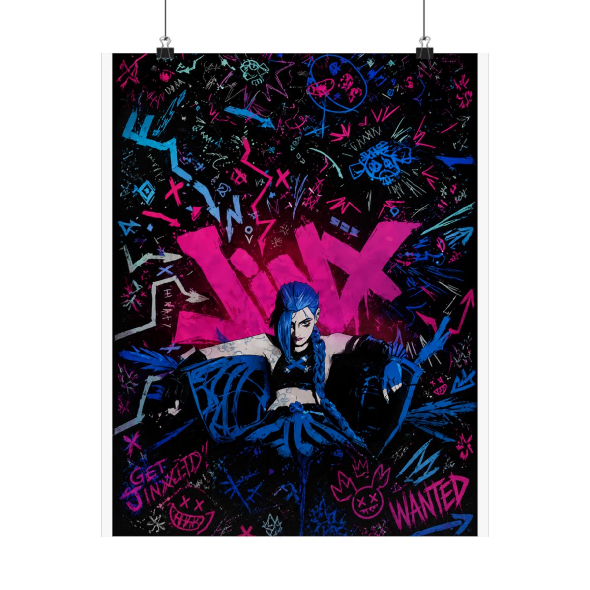 Arcane Jinx Graffiti Metal Poster - alternate angle 4, merchandise