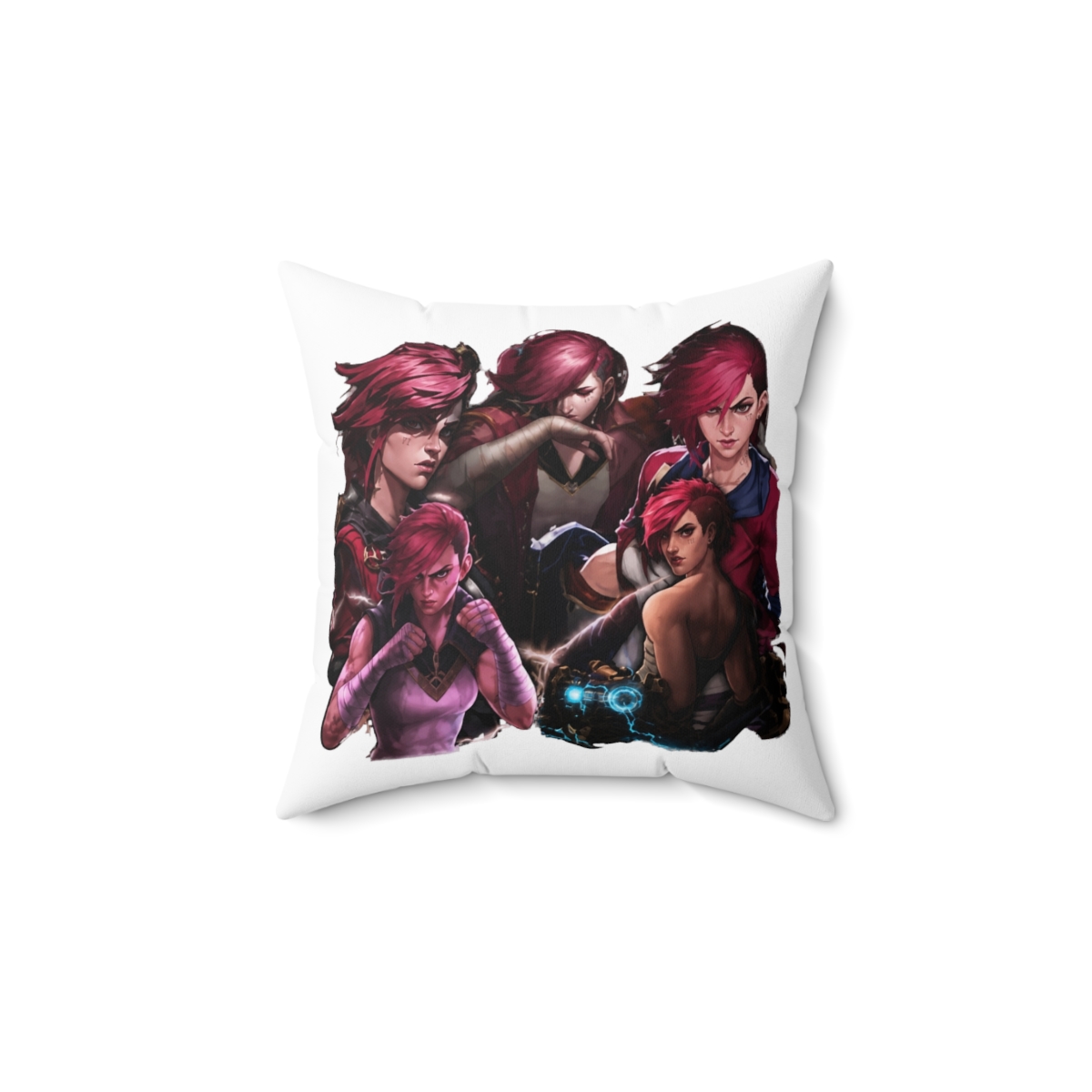 Arcane Vi Profile Throw Pillow - alternate angle 1, merchandise