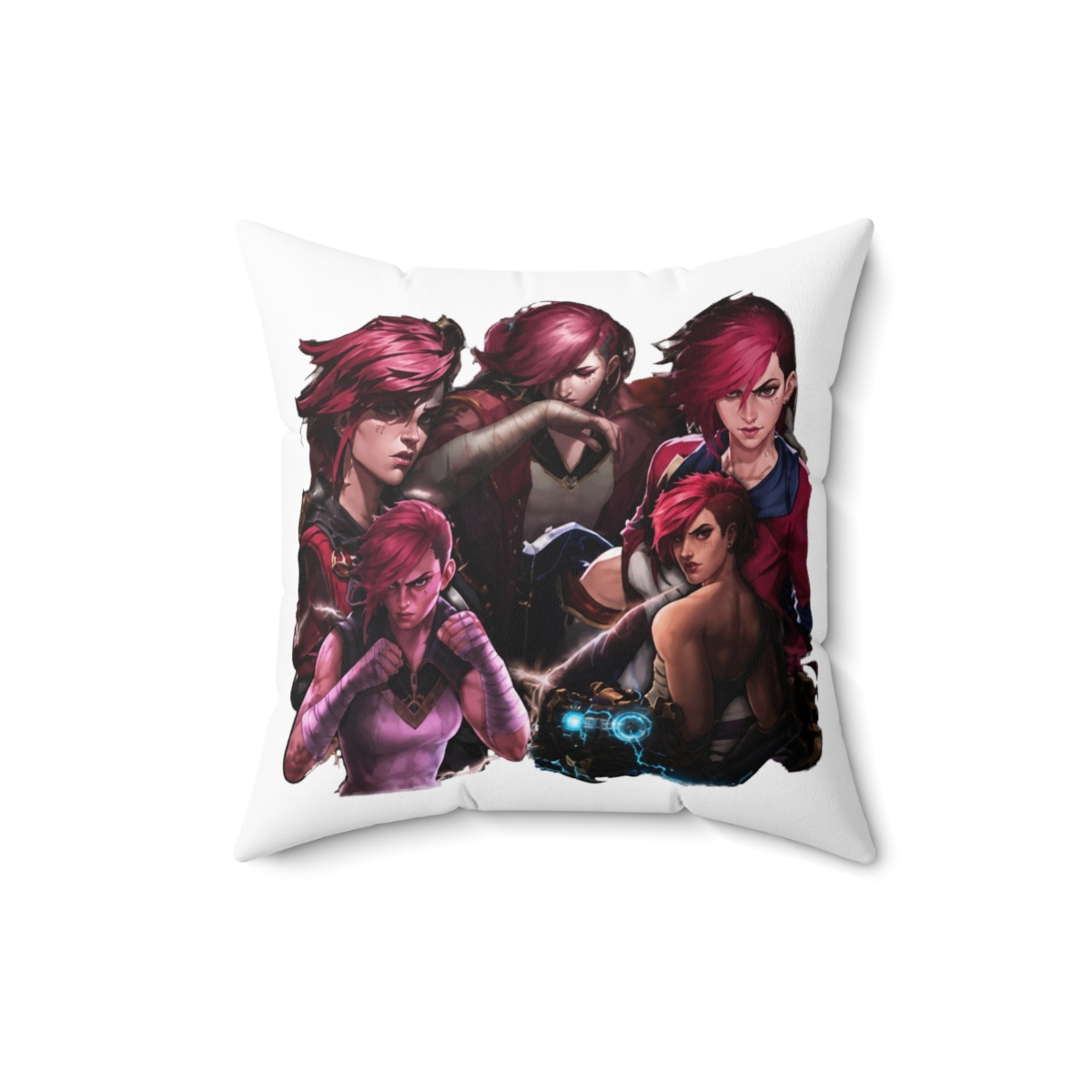 Arcane Vi Profile Throw Pillow - alternate angle 2, merchandise