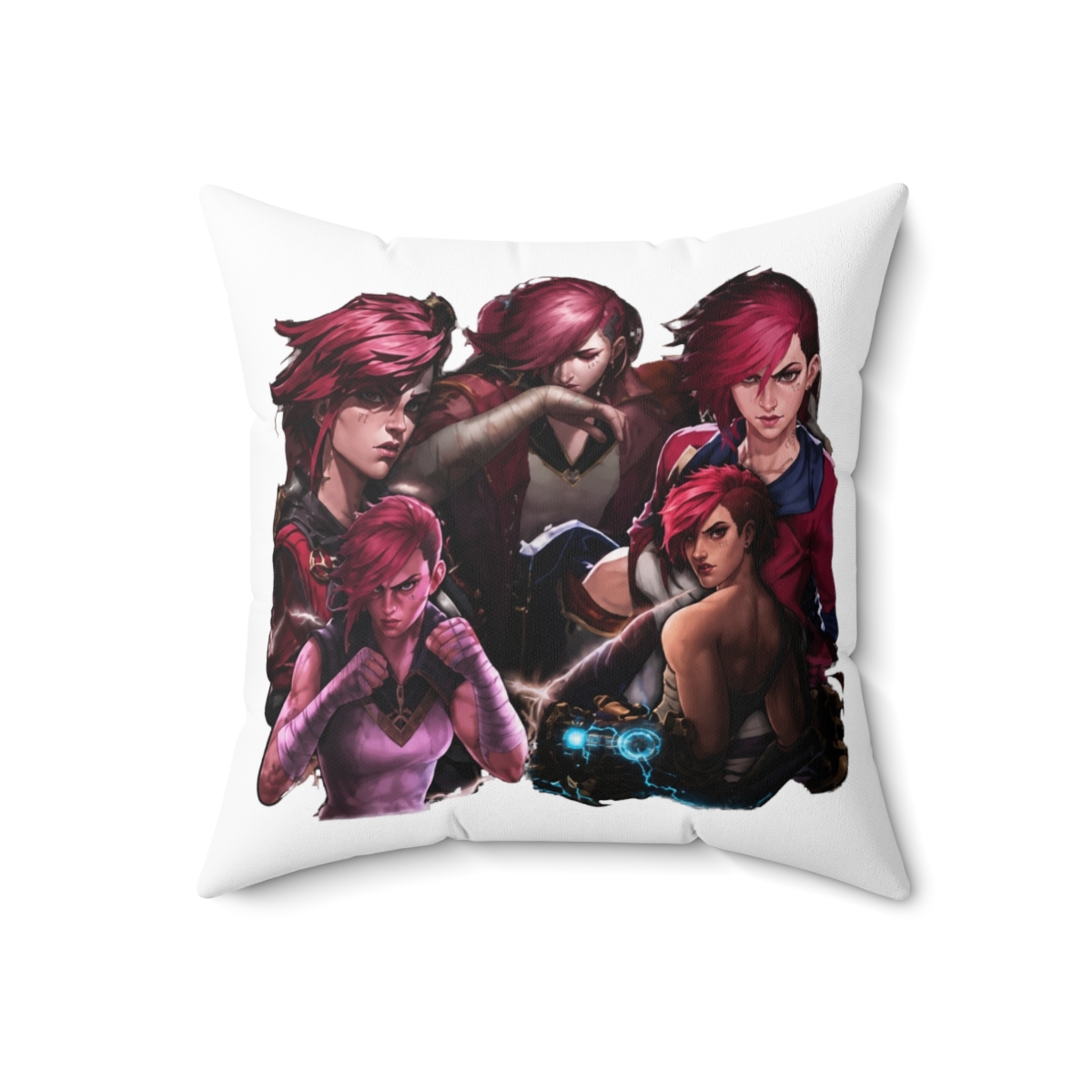 Arcane Vi Profile Throw Pillow - alternate angle 3, merchandise