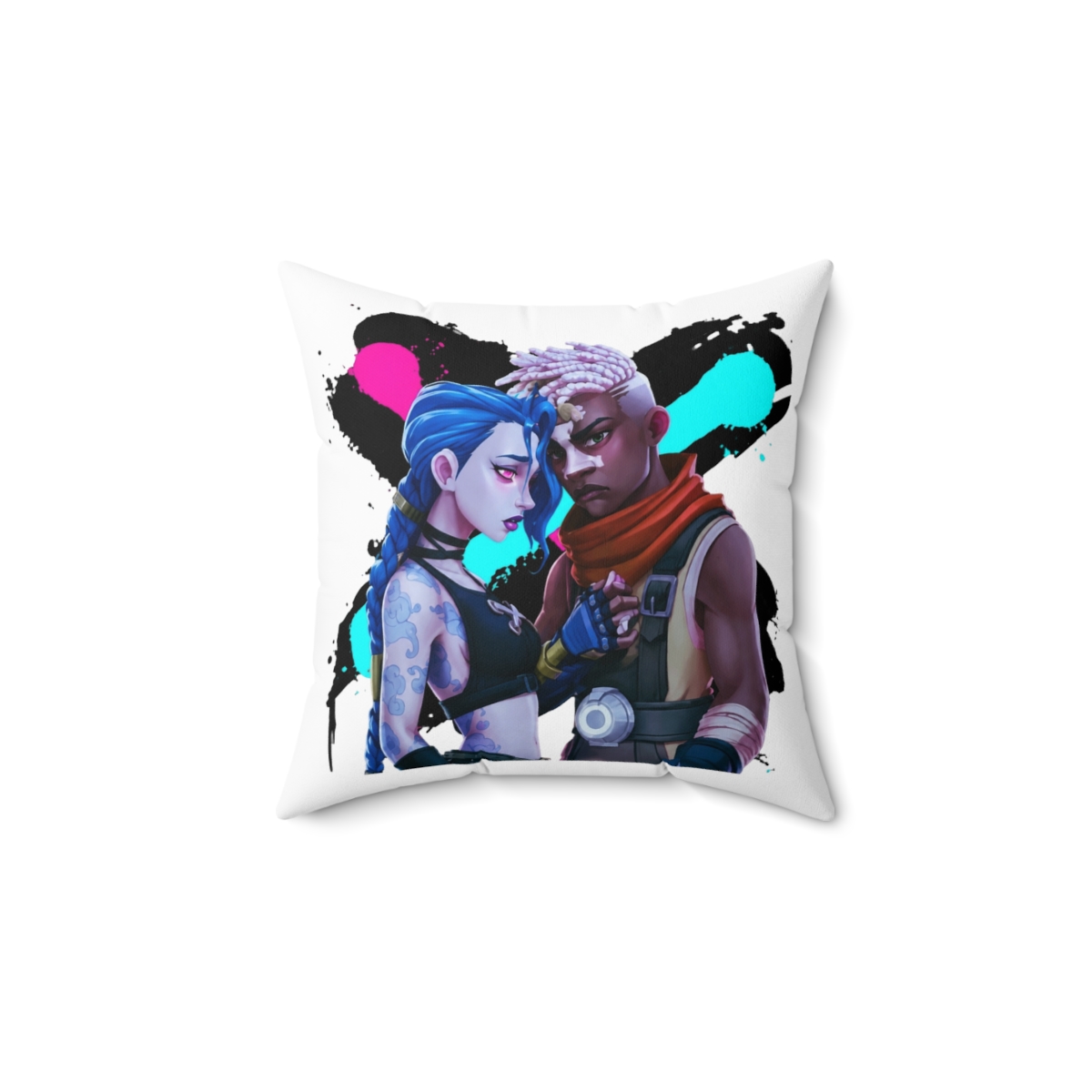 Jinx Ekko Arcane Movies Riot League Of Legends Throw Pillow